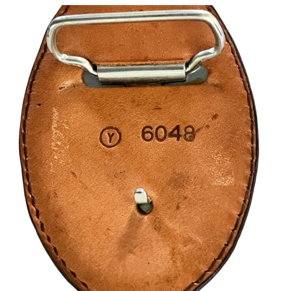 Belt buckle Patchwork leather large oval 3 “wide unisex bohemian western